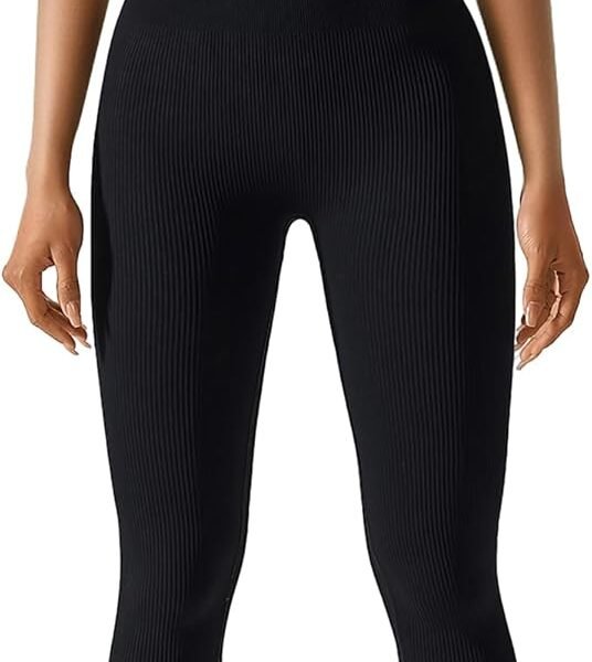 Jumpsuit for Women Workout Seamless Jumpsuits Yoga Ribbed One Piece Tank Tops Rompers Sleeveless Exercise Jumpsuits