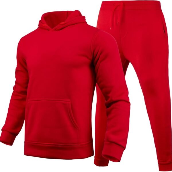 Men Women Hooded Sweatshirt 2 Pieces Set Tracksuit Long Sleeve Activewear Casual Athletic Jogging Clothes